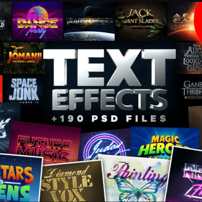 [PSD] Огромный Набор Текстовых Эффектов для Photoshop