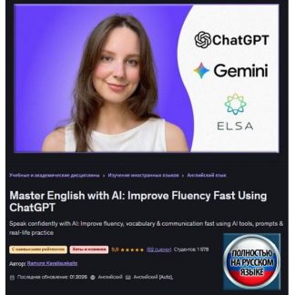 [Рамуне Кавалиаускайте] Освойте английский благодаря ИИ улучшите беглость речи с помощью ChatGPT (2026) [Udemy]