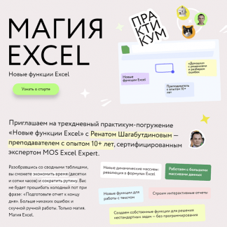 [Ренат Шагабутдинов] Магия Excel Практикум. Новые функции Excel (2023) [МИФ.Курсы]