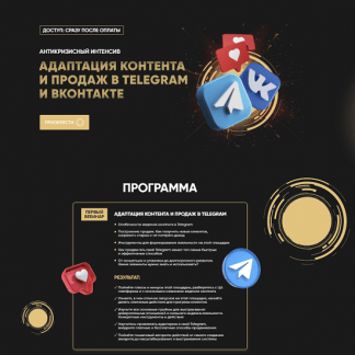 [Татьяна Миронова] Адаптация контента и продаж в Telegram и ВКонтакте (2022)