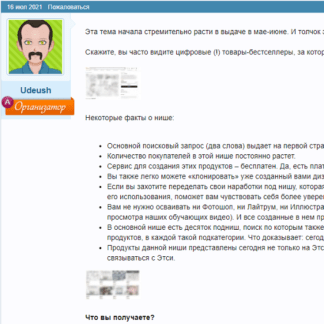 [Udeush] Растущая ниша для цифровых товаров на Etsy (2021)