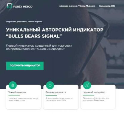 Уникальный авторский индикатор BULLS BEARS SIGNAL+ТС Метод Мирного (2019)