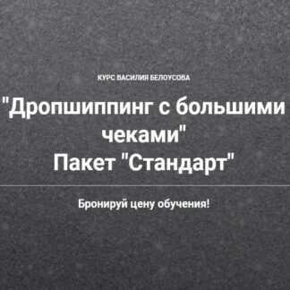 [Василий Белоусов] Дропшиппинг с большими чеками (пакет Стандарт) (2019)