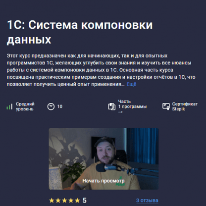 [Василий Еремин] 1С Система компоновки данных (2024) [Stepik]