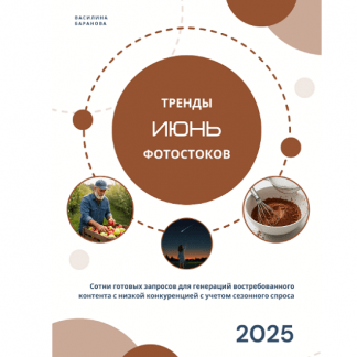 [Василина Баранова] Тренды фотостоков (июнь 2025) + Книга низкочастотных запросов - Образование + Золотая тысяча. Том 2 [vasilinfo]