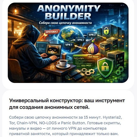 [Vektor T13] Универсальный конструктор ваш инструмент для создания анонимных сетей (2026) [Detect.Expert Academy] 