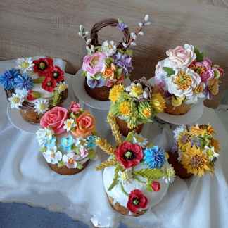 [Виталия Сейдаметова] Пасхальная выпечка в цветах (2025) [vitalija_cake] [Тариф Профи]