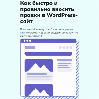 [WPCourses][Алейников Сергей] Как быстро и правильно вносить правки в WordPress-сайт (2022)